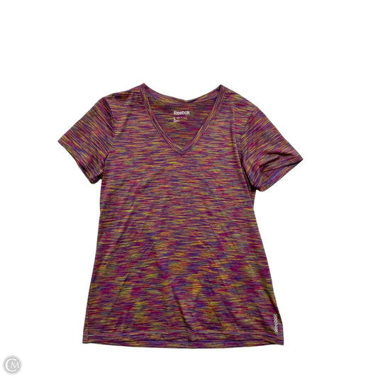Athletic Top Short Sleeve By Reebok In Multi-colored, Size: L