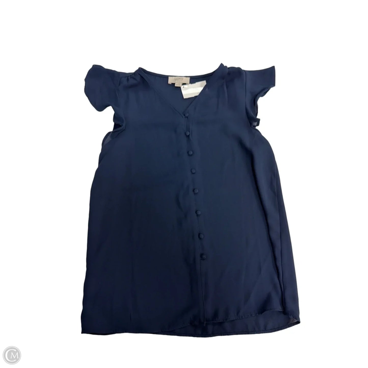 Top Sleeveless By Loft In Navy, Size: Xsp