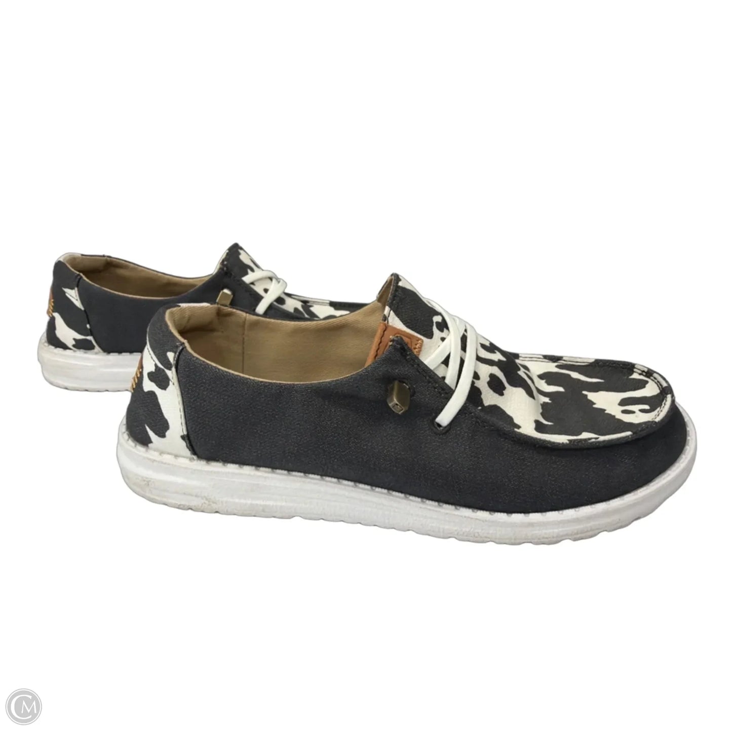 Shoes Flats By Hey Dude In Animal Print, Size: 9