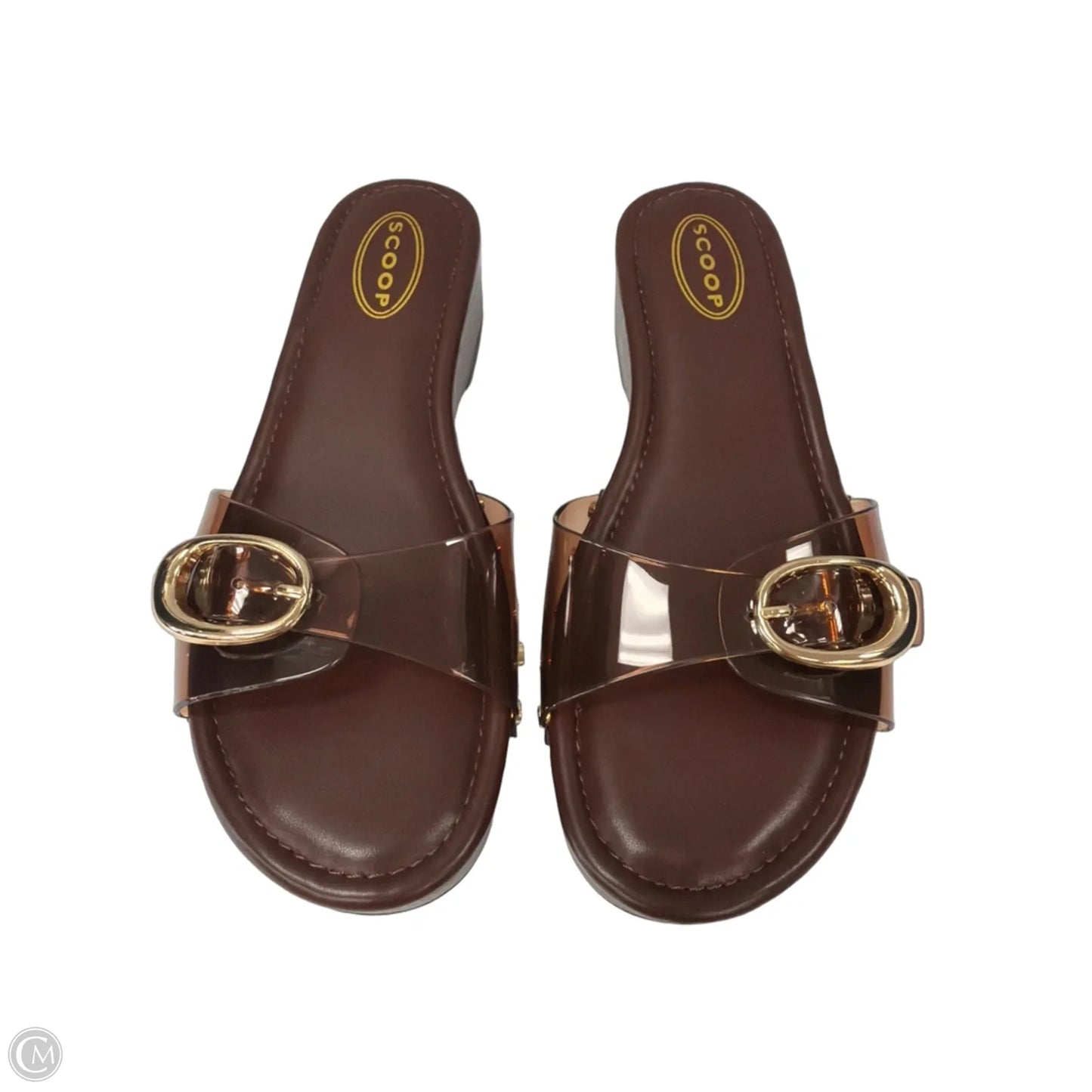 Sandals Flats By Scoop In Brown, Size: 10