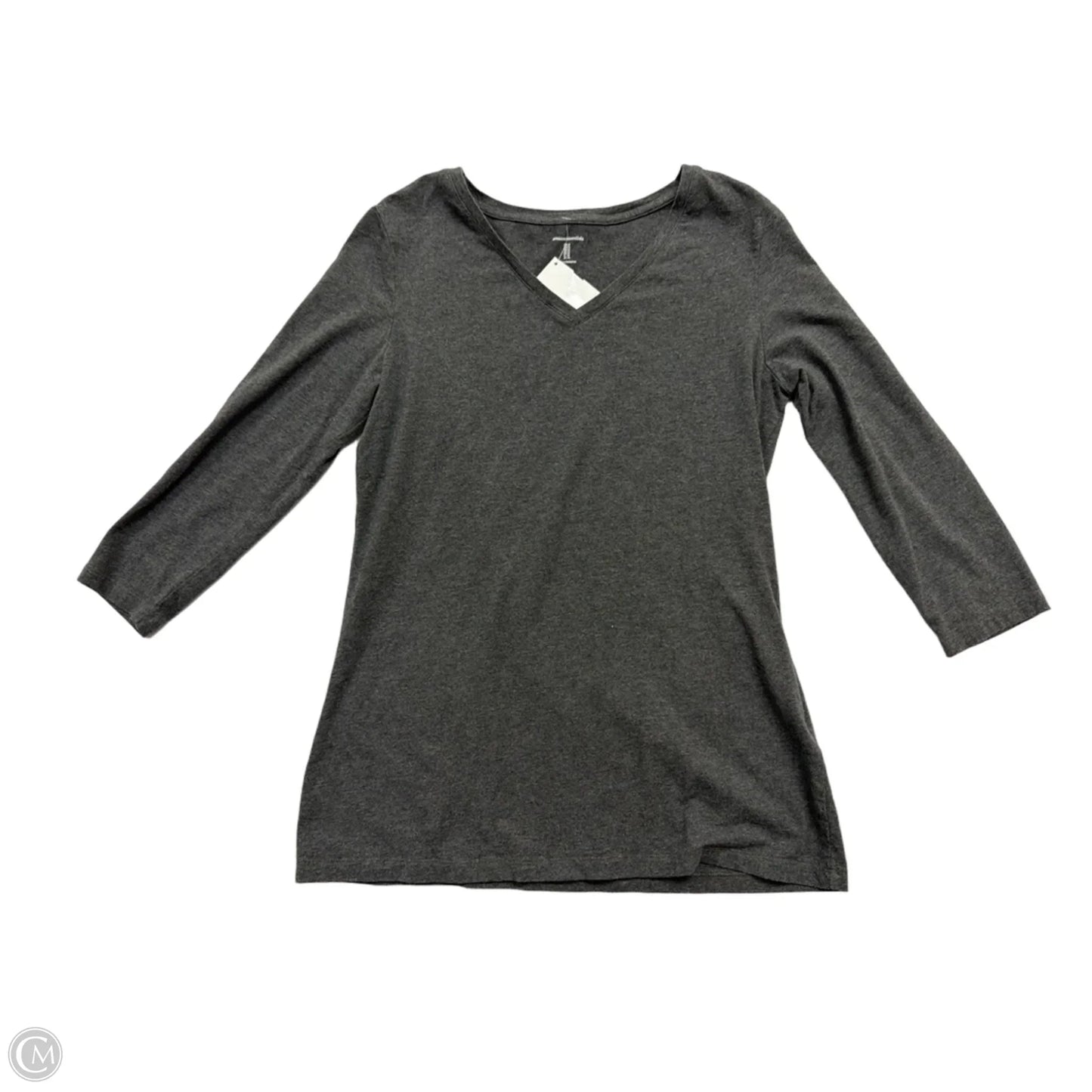 Top 3/4 Sleeve By Amazon Essentials In Grey, Size: M
