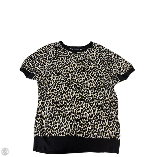 Top Short Sleeve By Lands End In Animal Print, Size: Xl