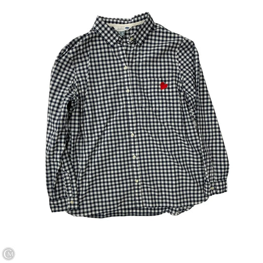 Top Long Sleeve By Old Navy In Checkered Pattern, Size: Xl