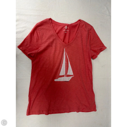 Top Short Sleeve By Tommy Hilfiger In Pink, Size: L