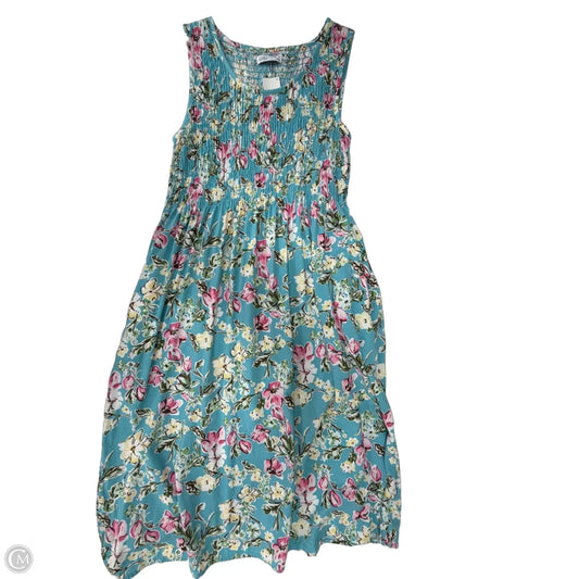 Dress Casual Midi By Croft And Barrow In Floral Print, Size: M