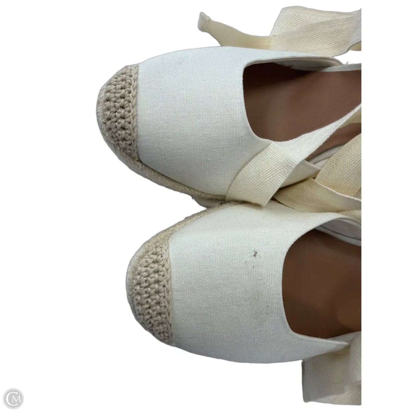 Shoes Heels Wedge By Universal Thread In Cream, Size: 7