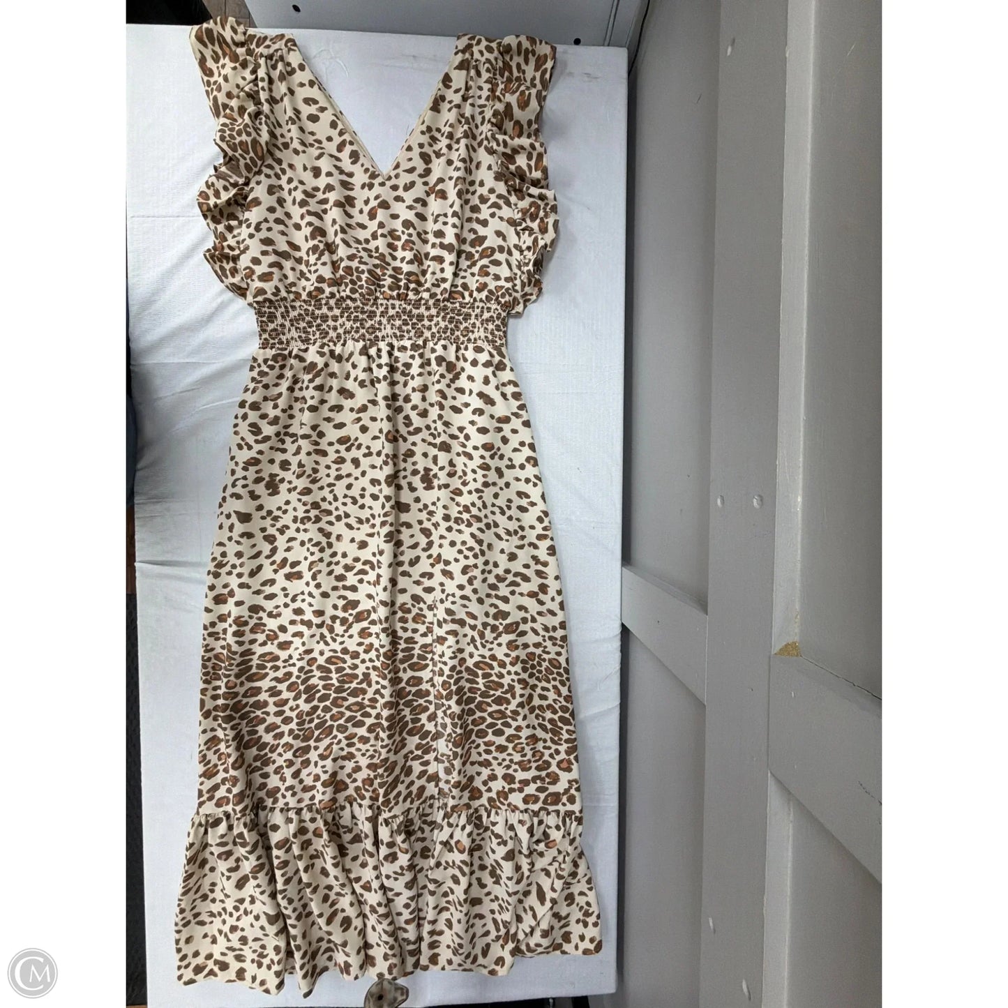 Dress Casual Maxi By Express In Animal Print, Size: L