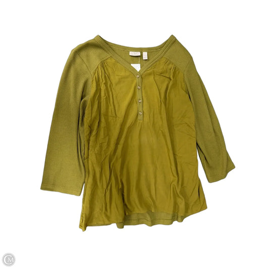 Top 3/4 Sleeve By Logo In Green, Size: Xl