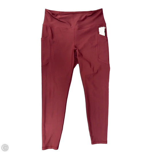 Athletic Leggings By Old Navy In Maroon, Size: L