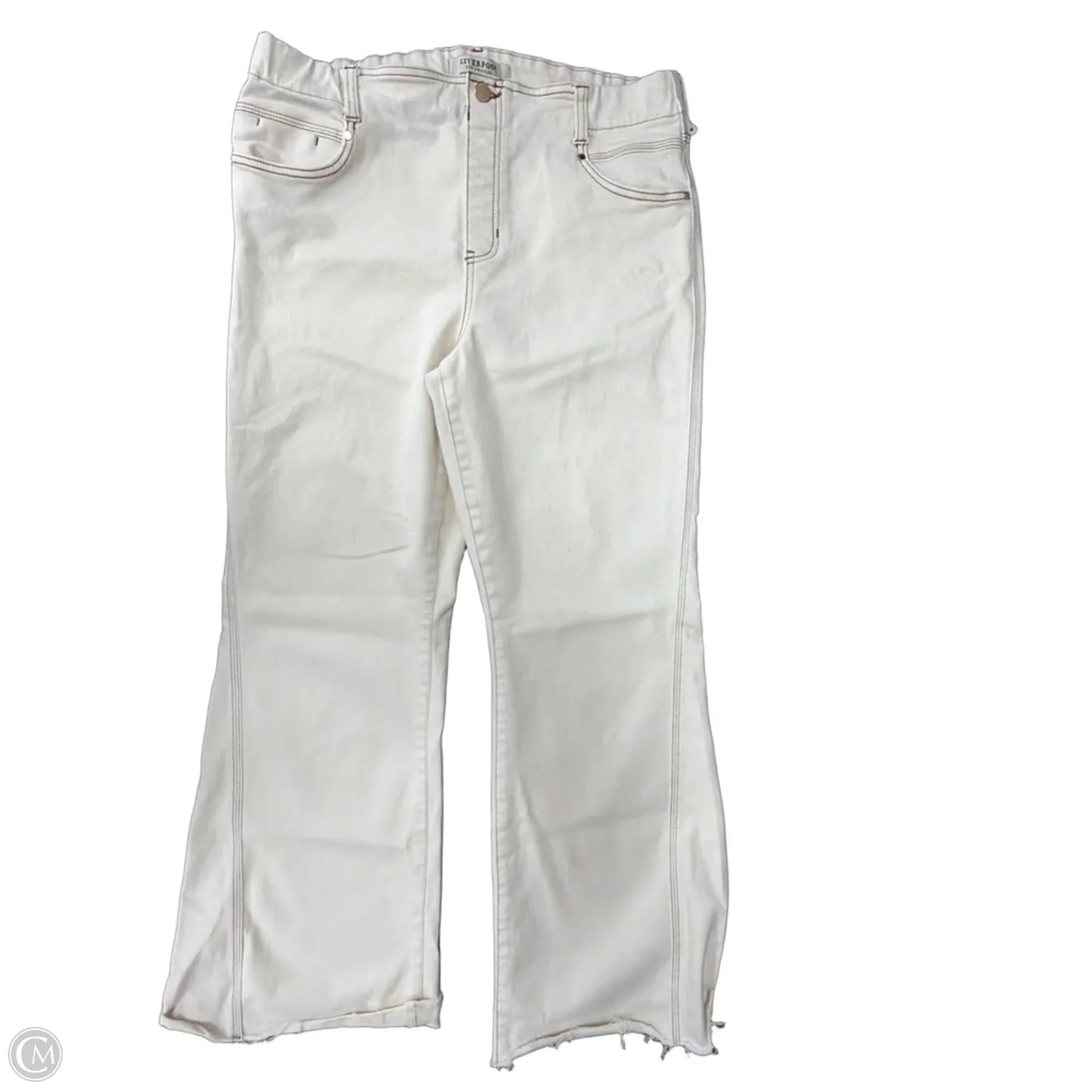 Pants Wide Leg By Liverpool In Cream, Size: 16