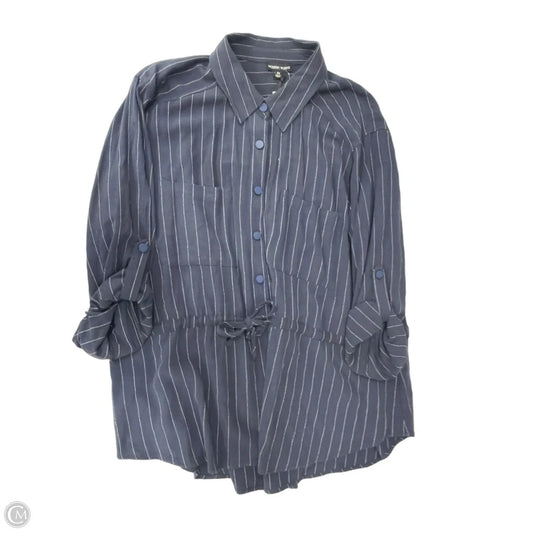 Top Long Sleeve By Modern Works In Striped Pattern, Size: 2x