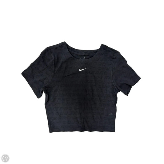 Athletic Top Short Sleeve By Nike Apparel In Black, Size: M