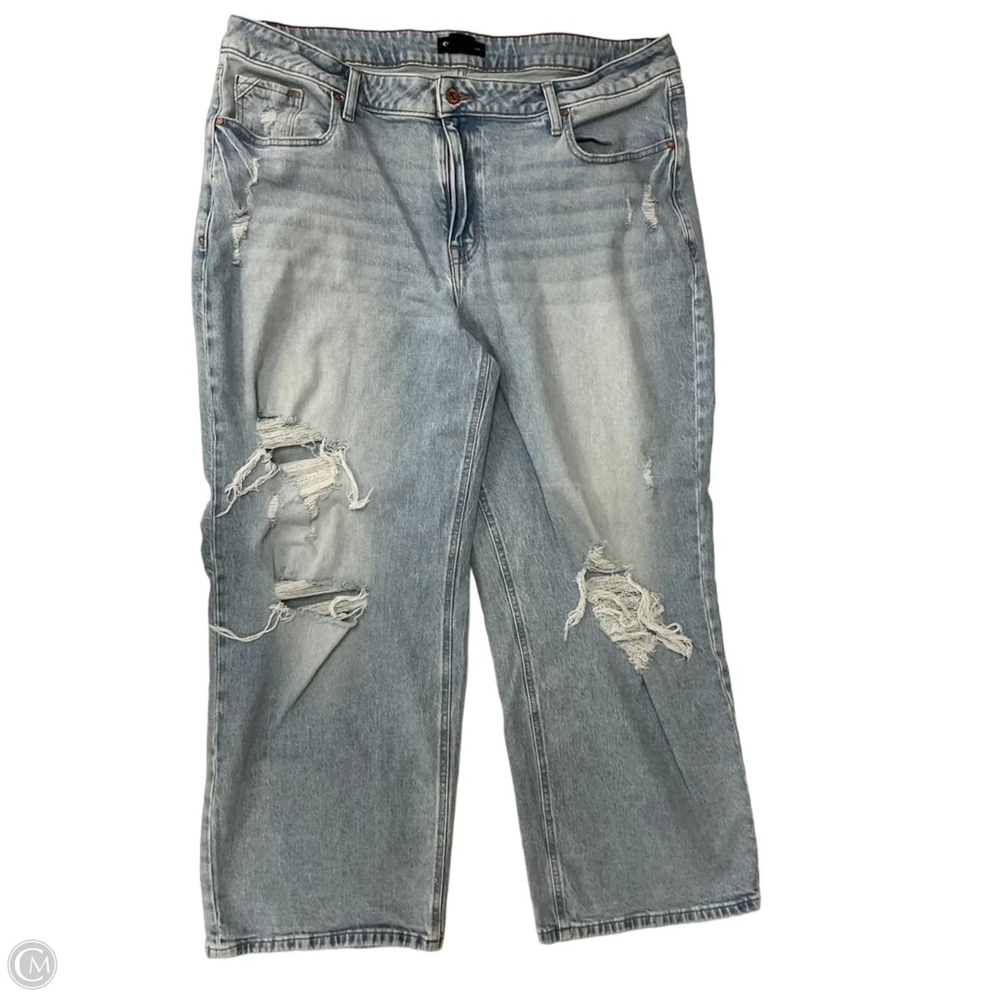 Jeans Straight By Clothes Mentor In Blue Denim, Size: 18