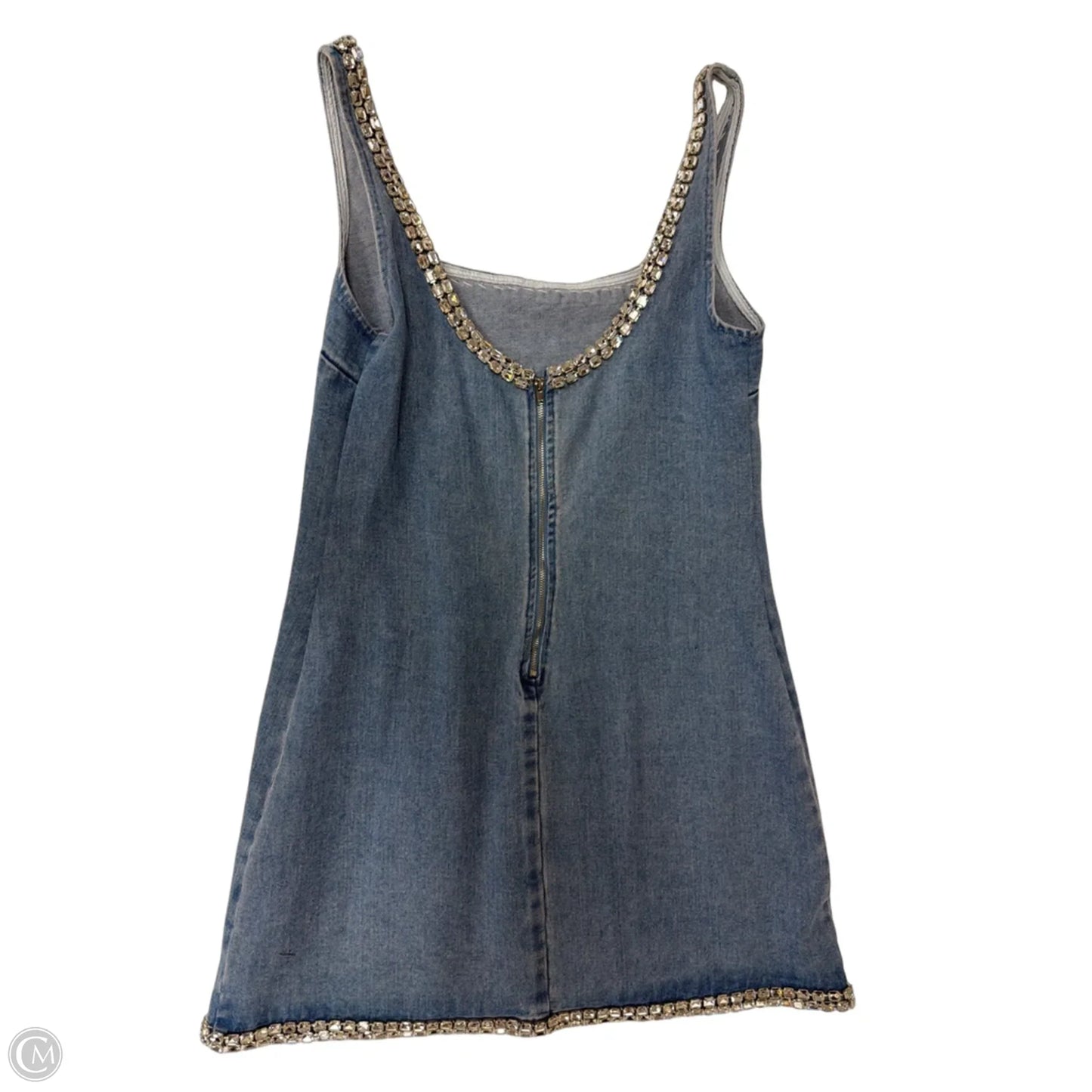 Dress Casual Short By Vici In Blue Denim, Size: S
