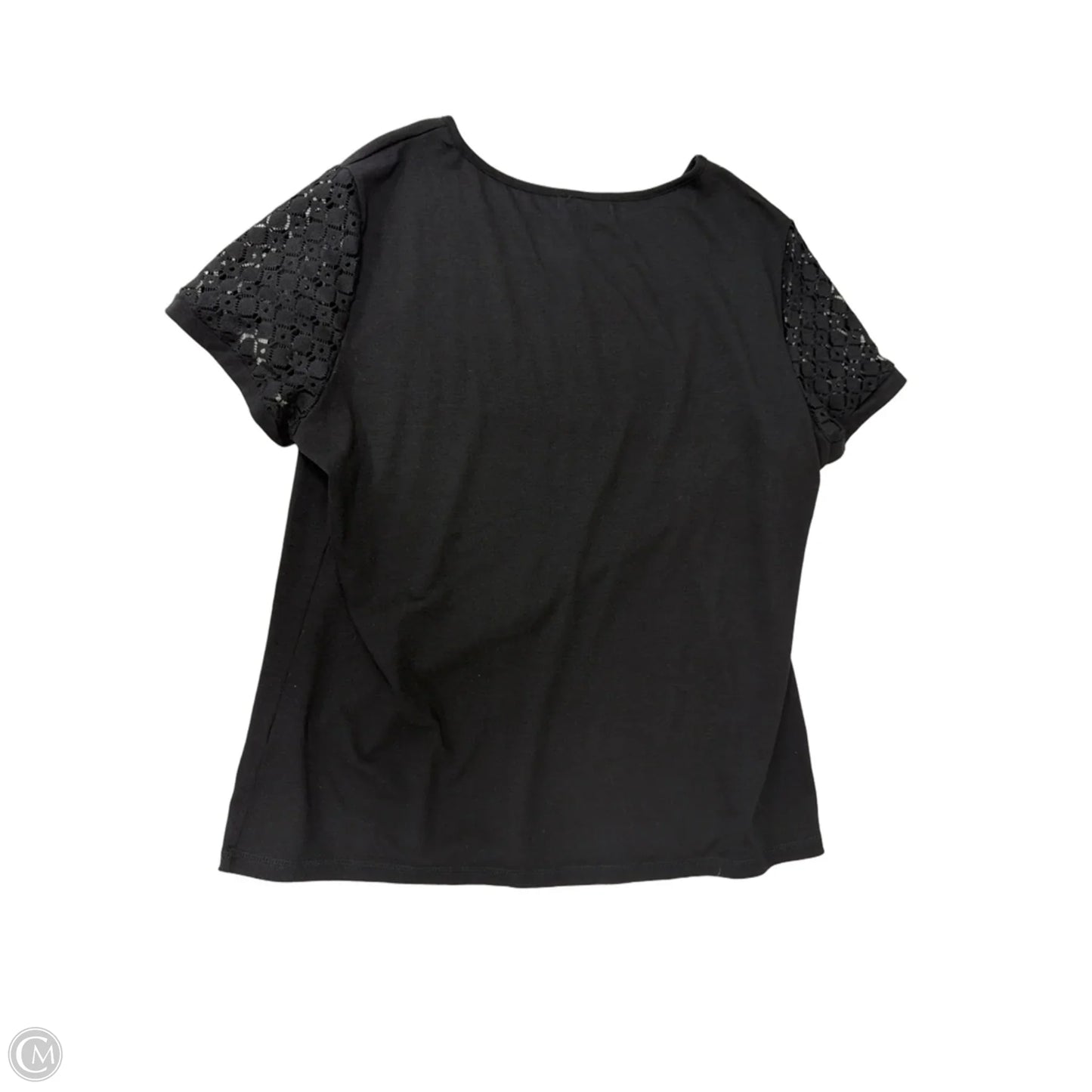 Top Short Sleeve By Clothes Mentor In Black, Size: Xl