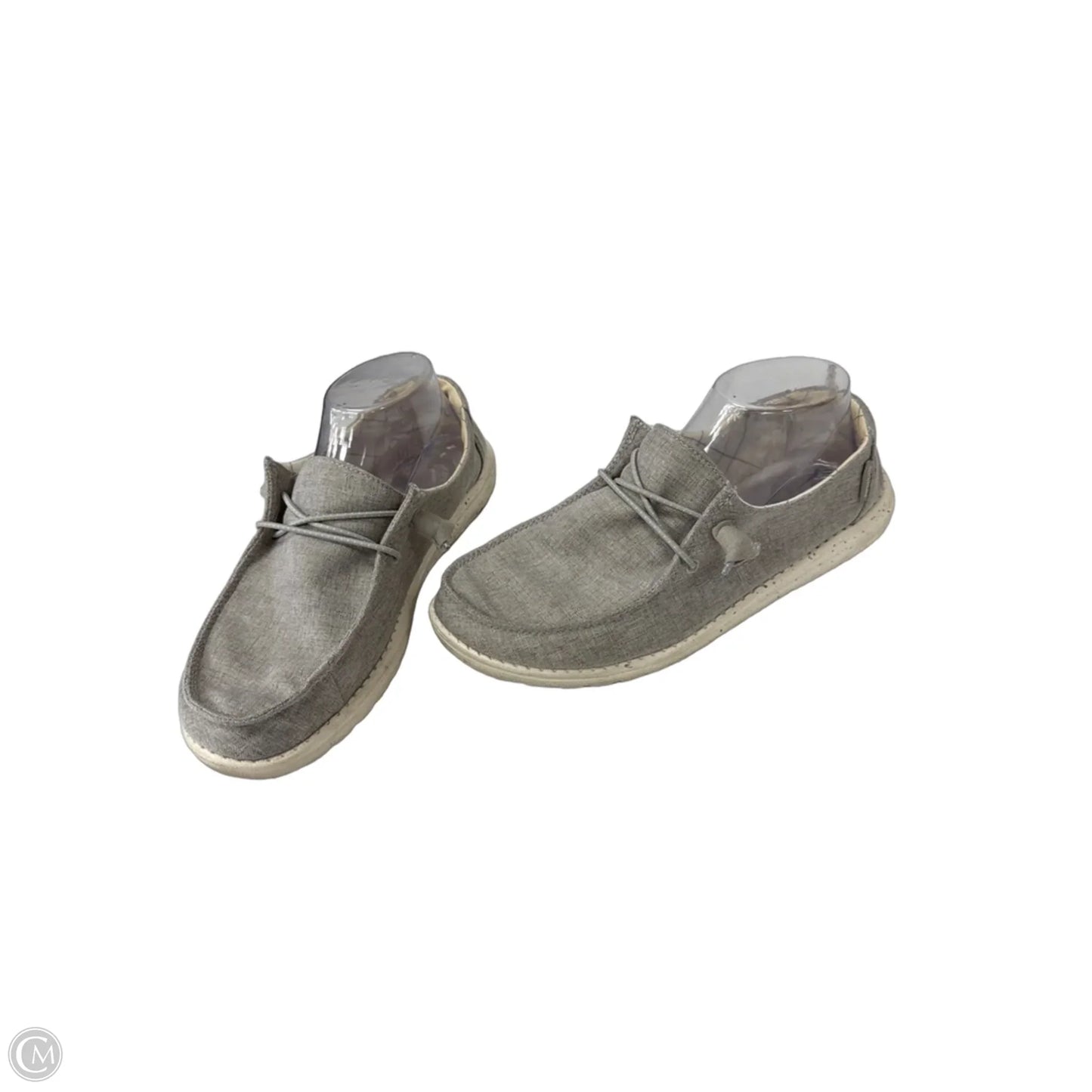 Shoes Flats By Hey Dude In Grey, Size: 10