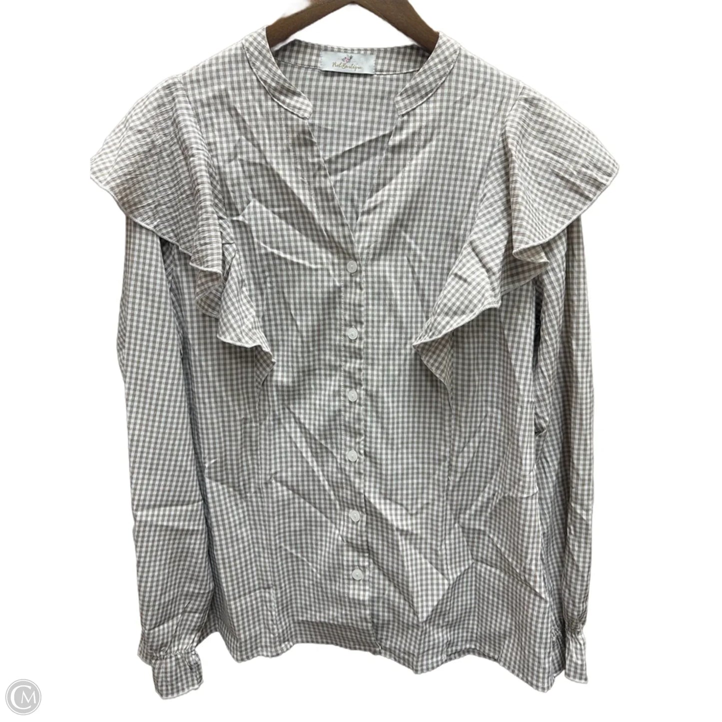 Top Long Sleeve By Clothes Mentor In Brown & White, Size: Xl