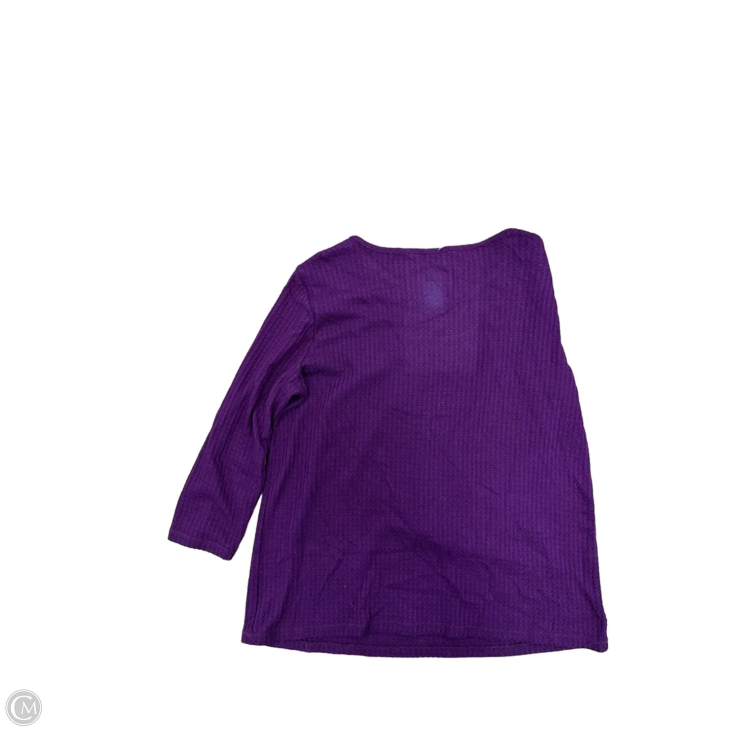 Top Long Sleeve By St Johns Bay In Purple, Size: M
