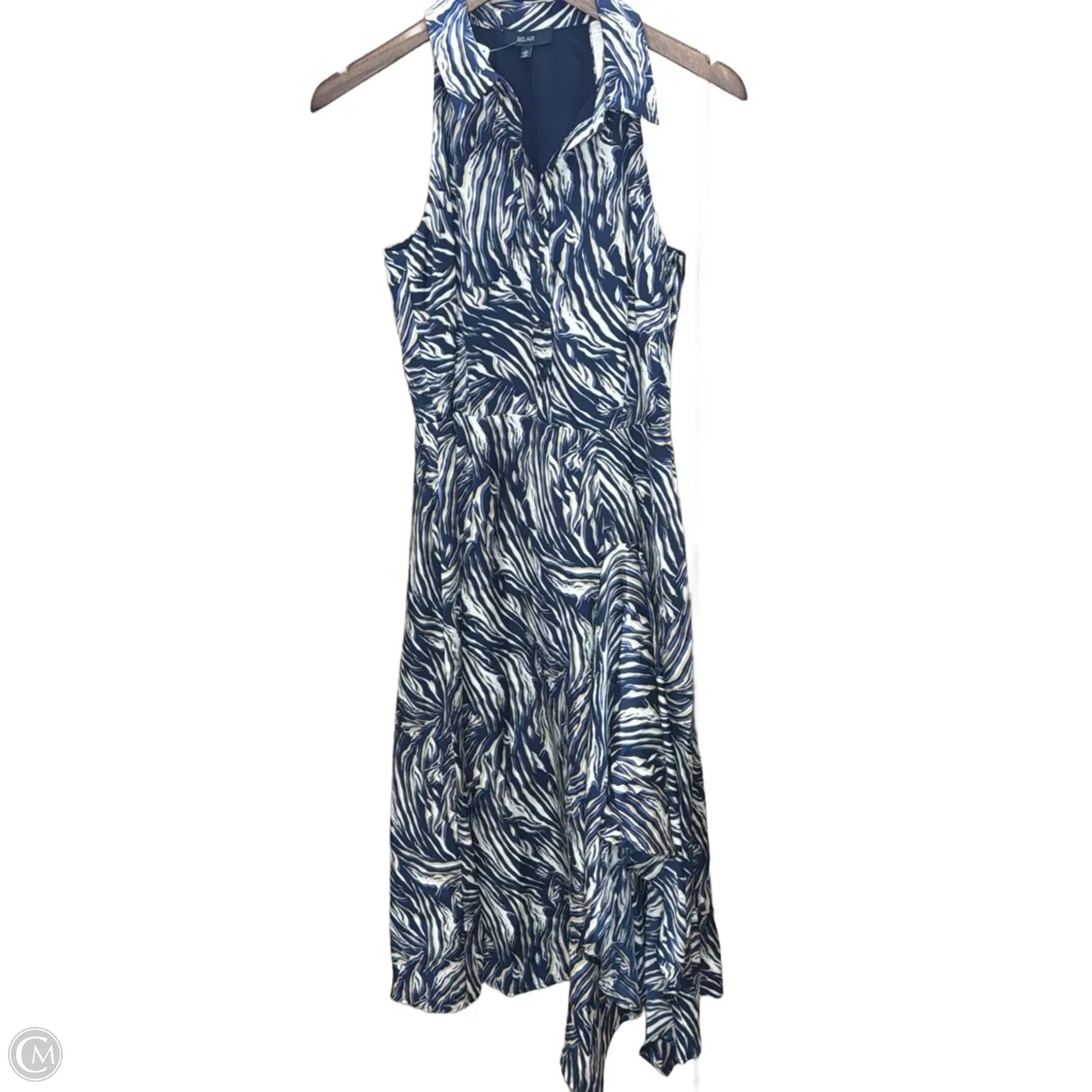 Dress Casual Maxi By Eclair In Blue & Tan, Size: S