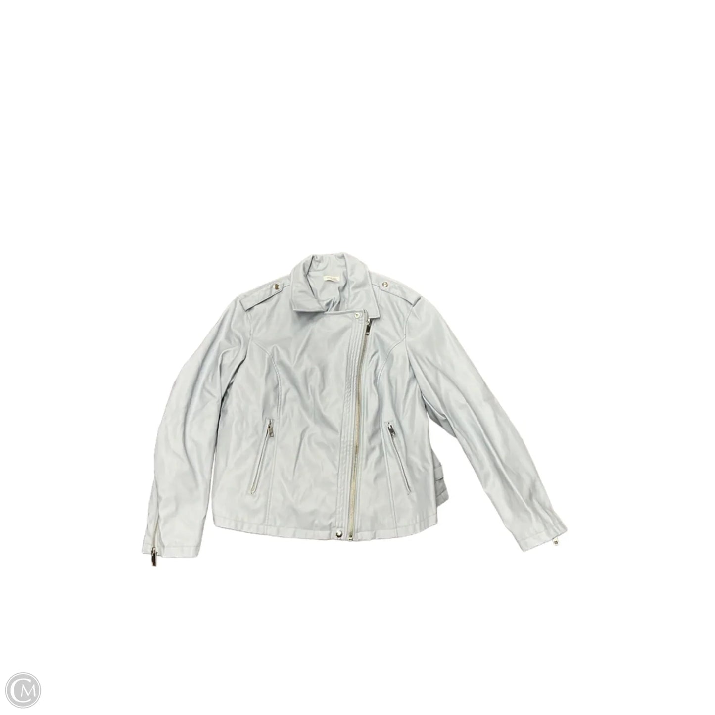 Jacket Moto By Westport In Blue, Size: 1x