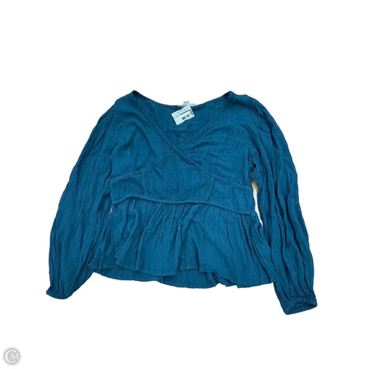 Top Long Sleeve By Knox Rose In Blue, Size: L