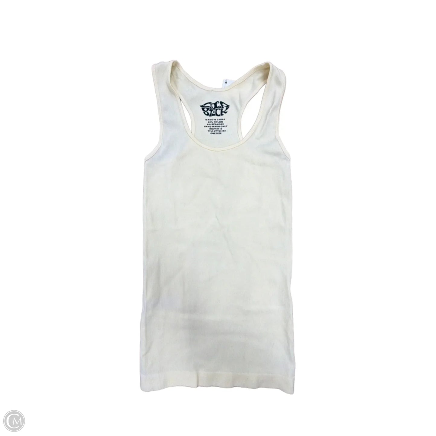 Tank Top By Clothes Mentor In Cream, Size: Osfm