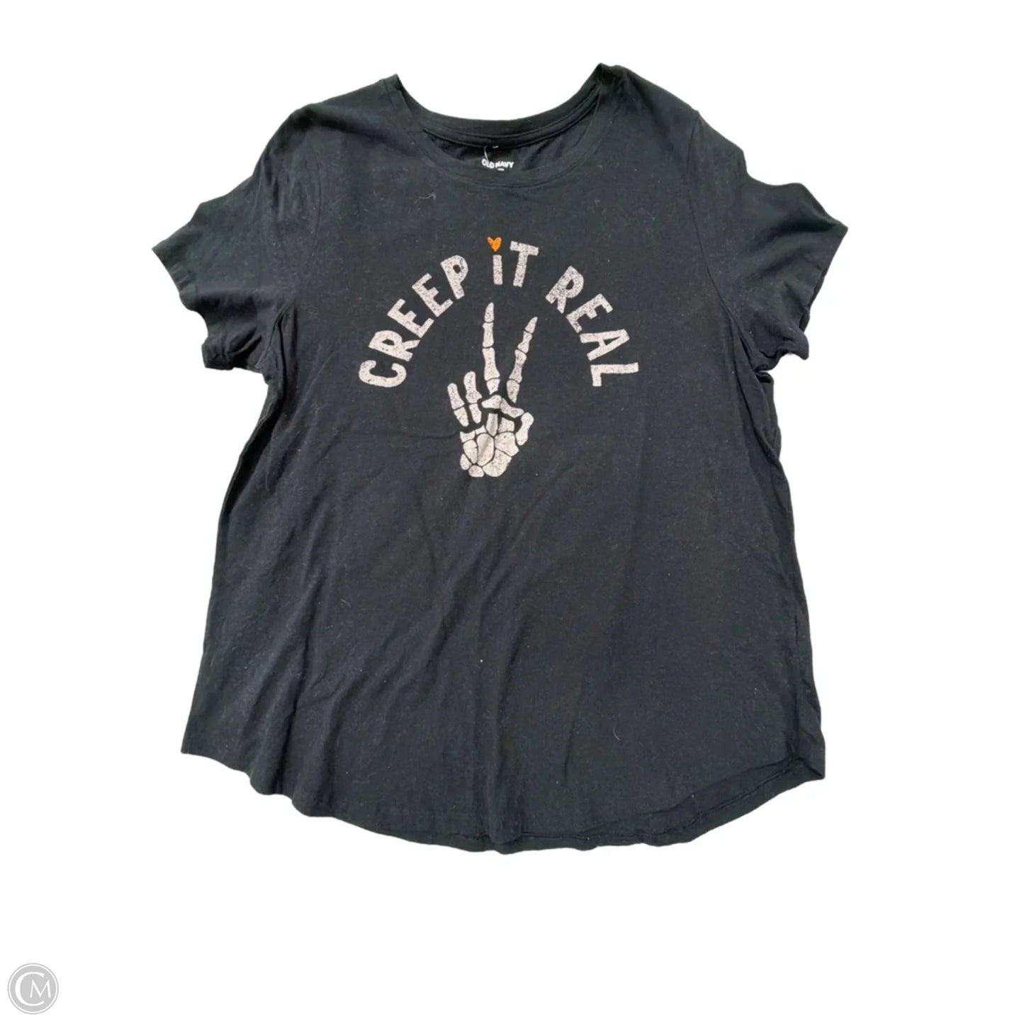 Top Short Sleeve By Old Navy In Black, Size: Xl