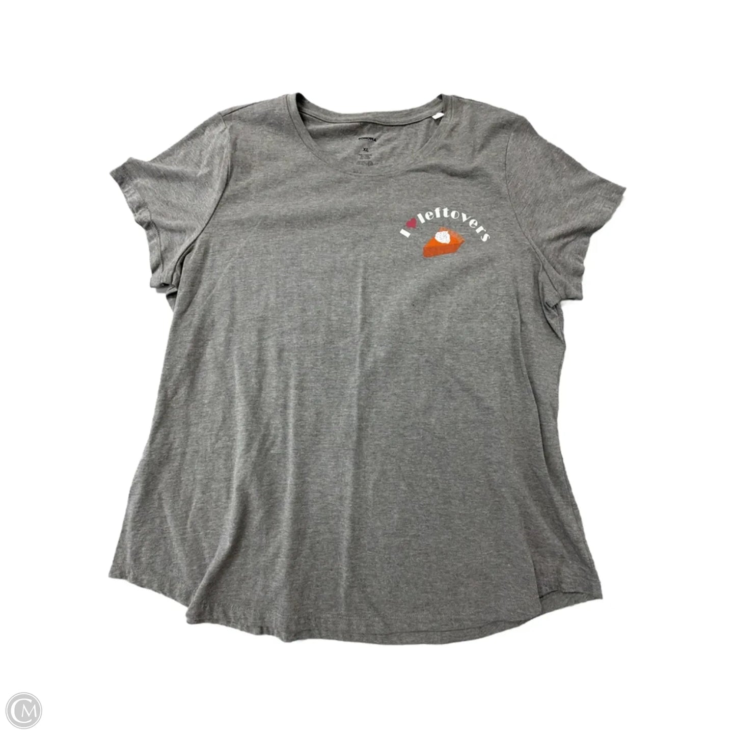 Top Short Sleeve By Sonoma In Grey, Size: Xl