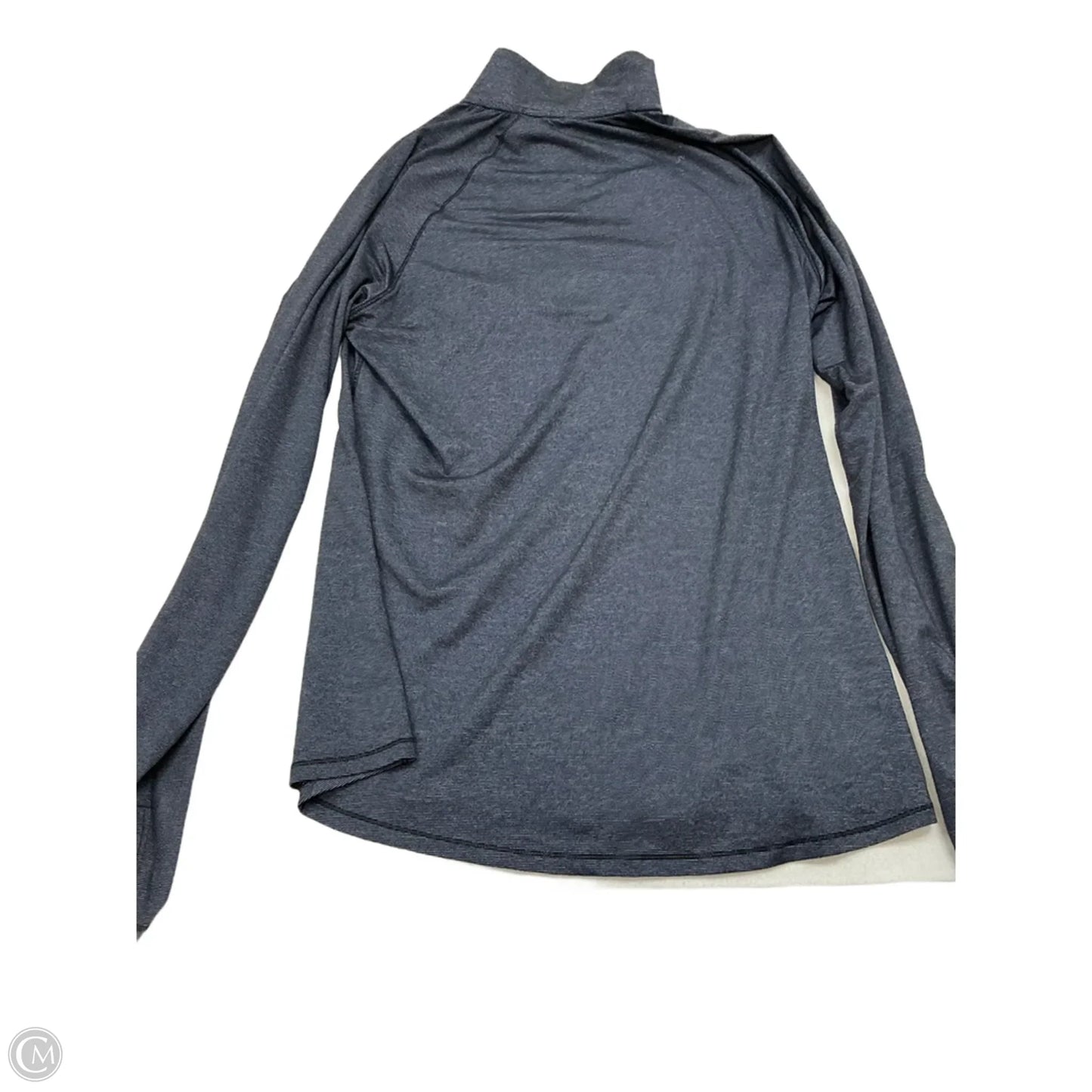 Athletic Top Long Sleeve Collar By Champion In Blue, Size: L