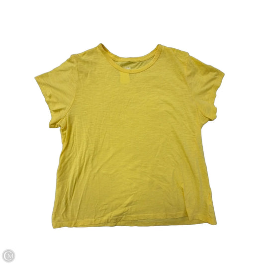 Top Short Sleeve By Time And Tru In Yellow, Size: 1x