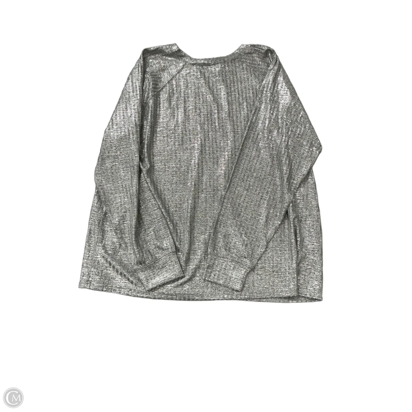 Top Long Sleeve By Torrid In Silver, Size: 2x