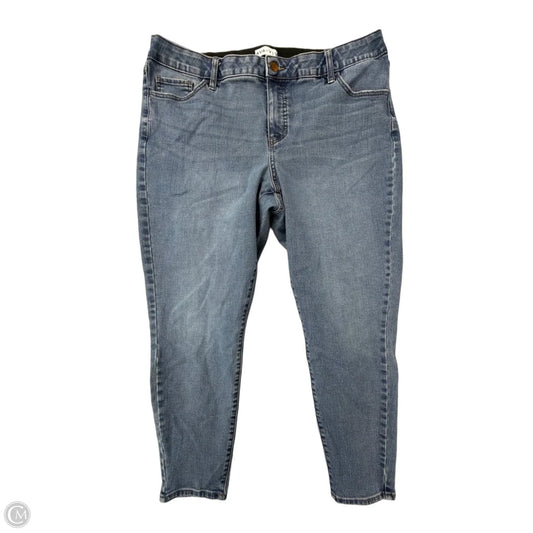Jeans Skinny By Ava & Viv In Blue Denim, Size: 18