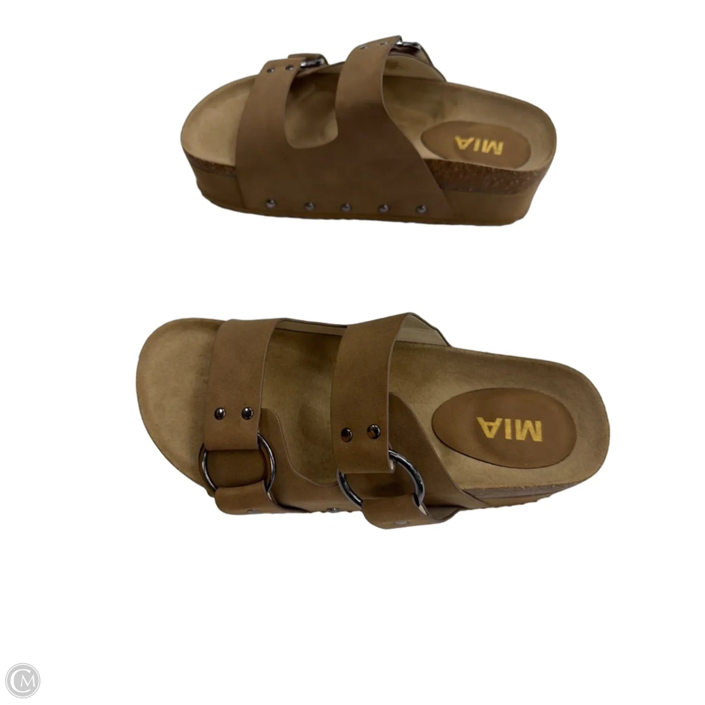 Sandals Heels Platform By Mia In Brown, Size: 8