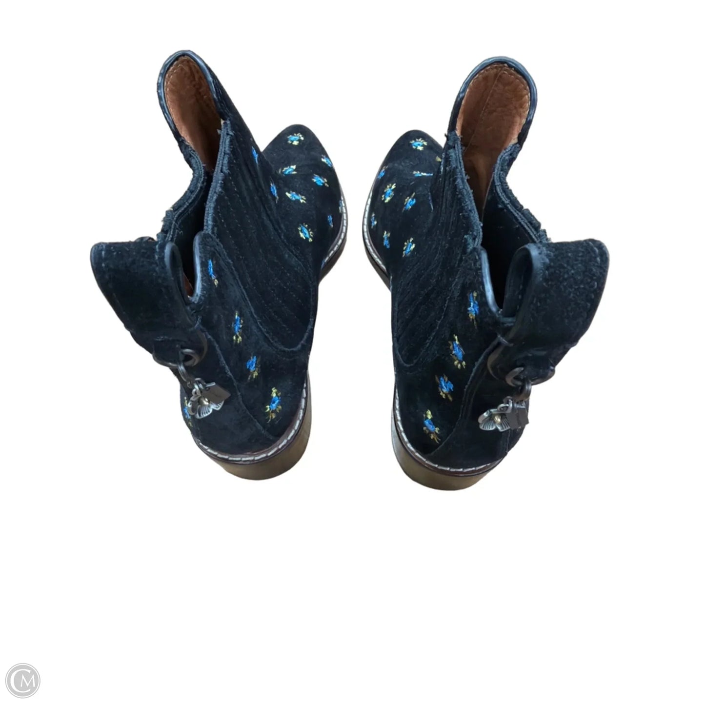 Boots Designer By Coach In Floral Print, Size: 8