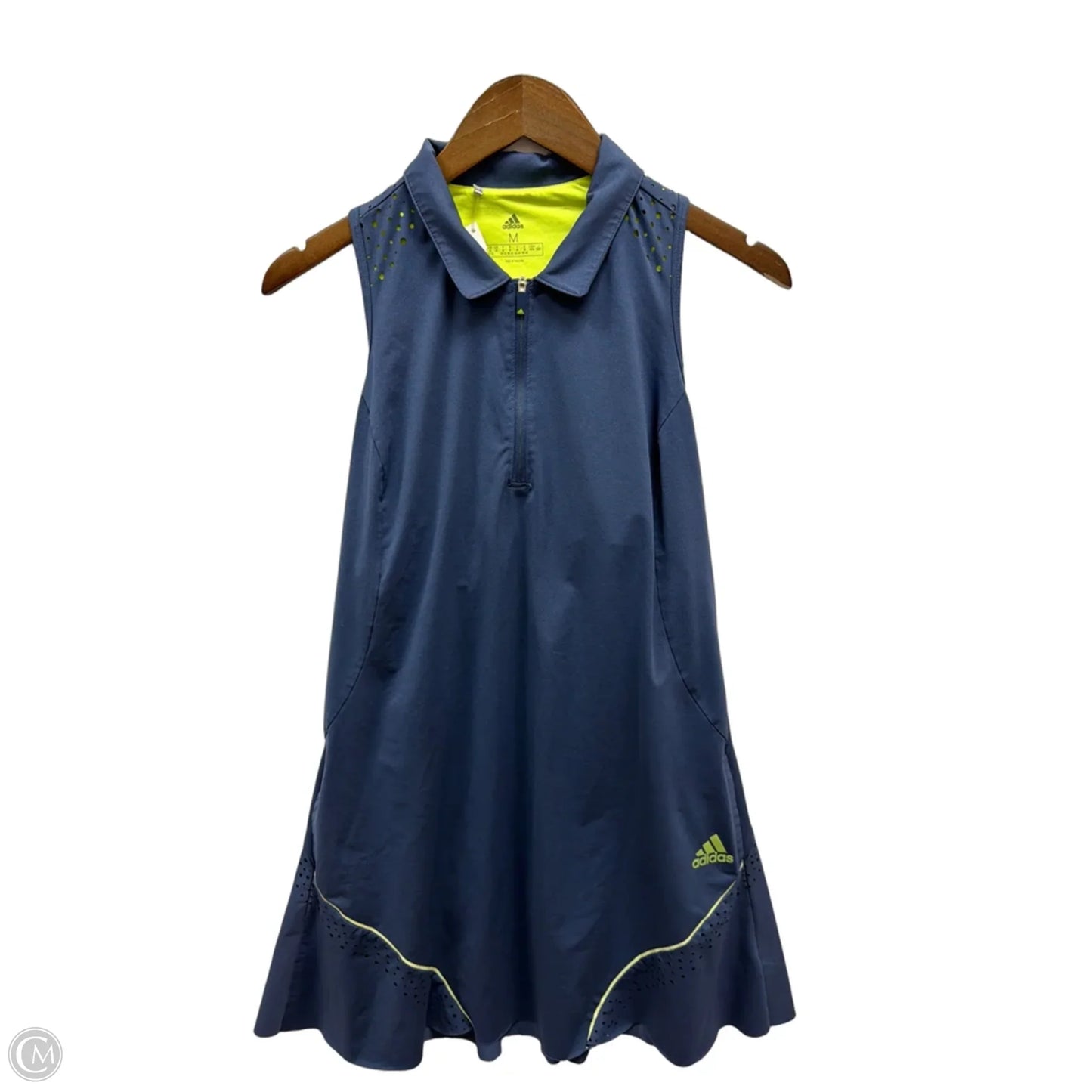 Athletic Dress By Adidas In Blue & Green, Size: M