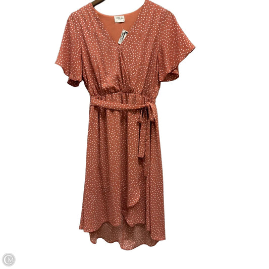 Dress Casual Midi By Sienna Sky In Polkadot Pattern, Size: L