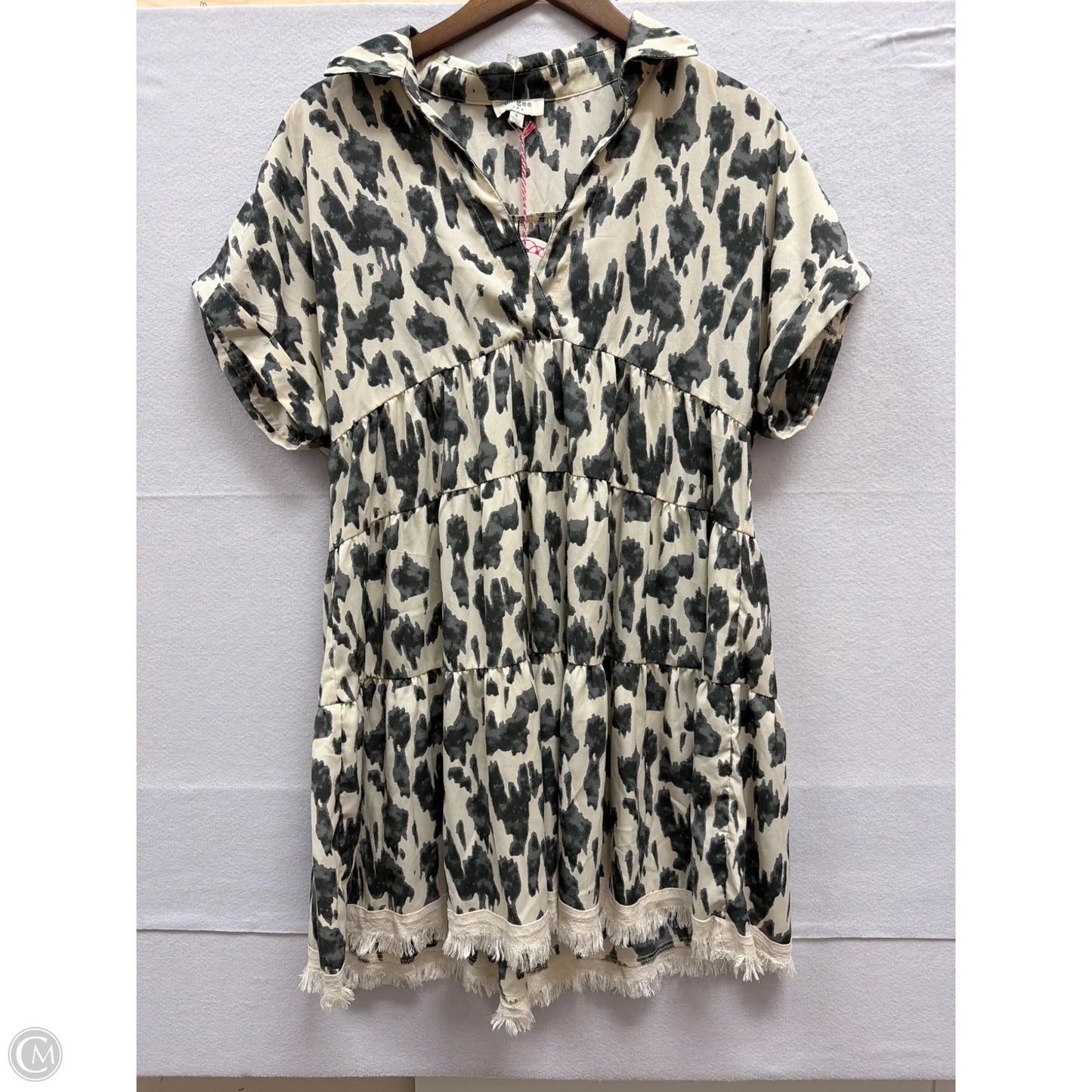 Dress Casual Midi By Umgee In Cream & Grey, Size: S
