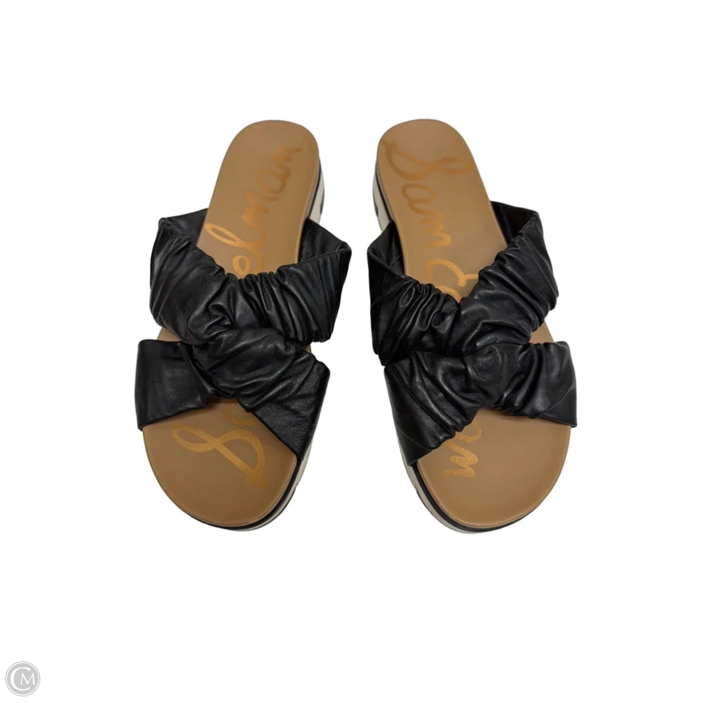 Sandals Flats By Sam Edelman In Black & Tan, Size: 8.5