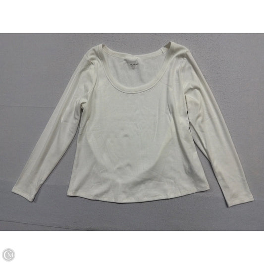 Top Long Sleeve By Old Navy In White, Size: 2x