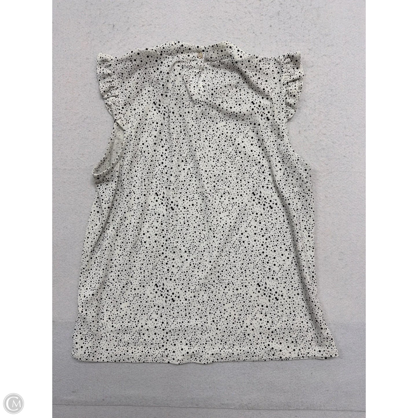 Top Sleeveless By Adrianna Papell In Polkadot Pattern, Size: M