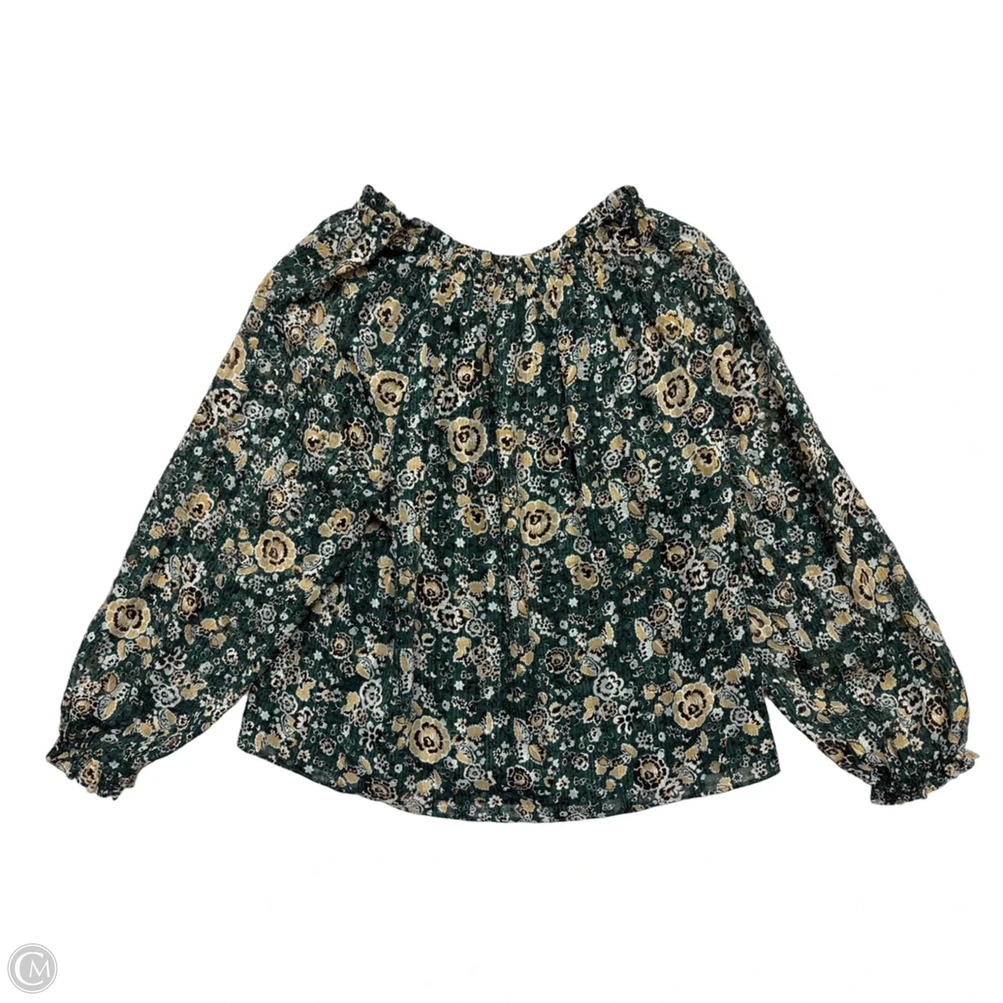 Top Long Sleeve By Ann Taylor In Floral Print, Size: L
