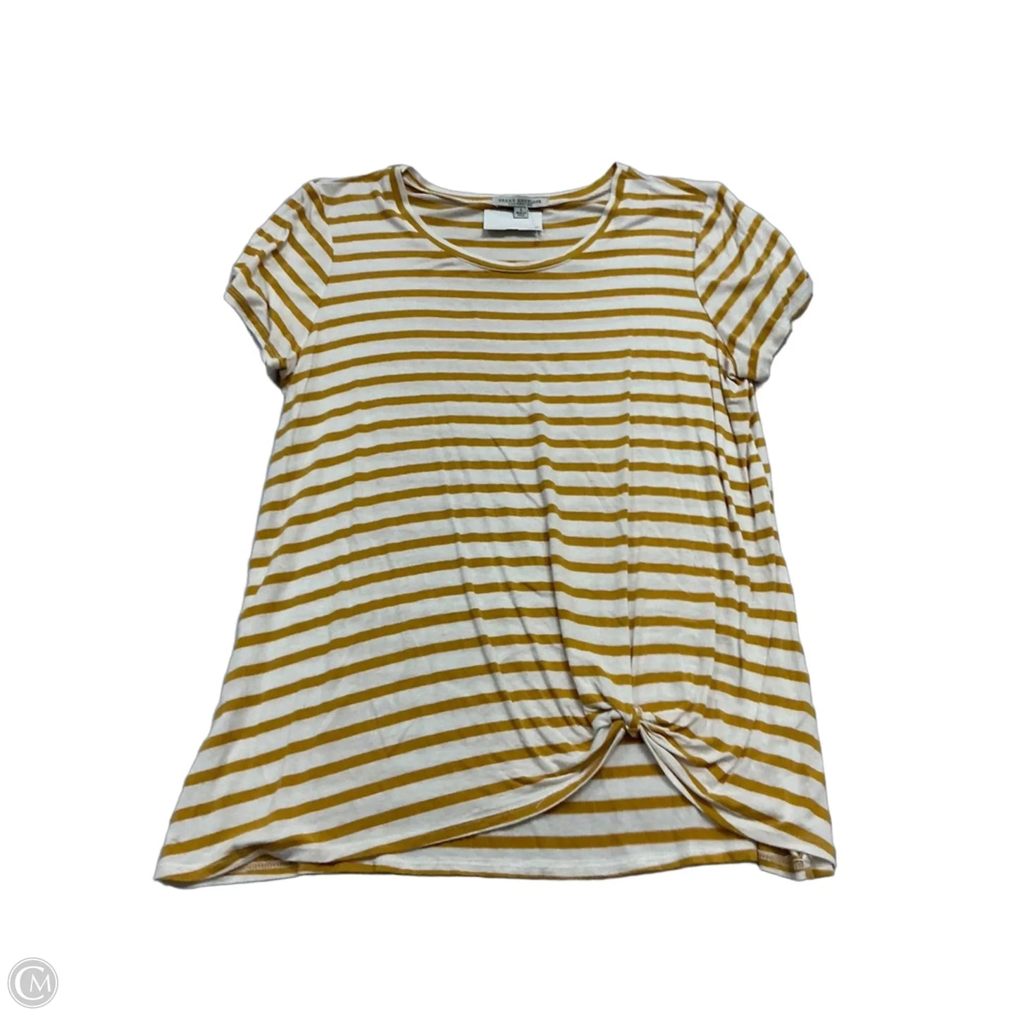 Top Short Sleeve By Green Envelope In Striped Pattern, Size: L