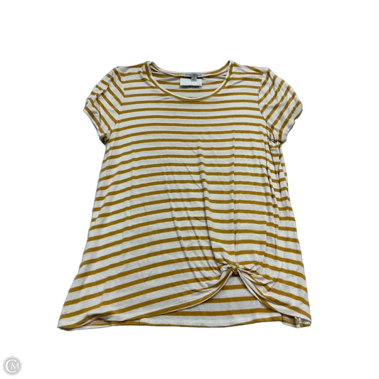 Top Short Sleeve By Green Envelope In Striped Pattern, Size: L