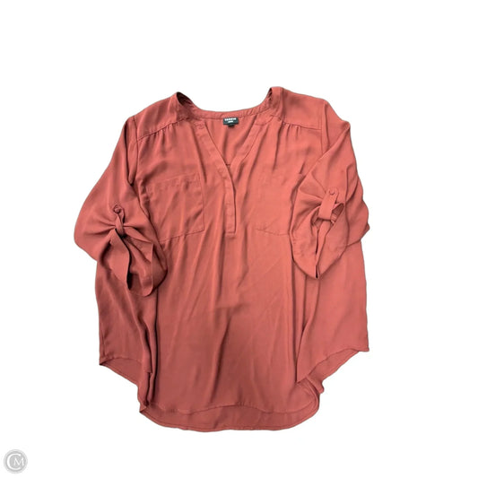 Top 3/4 Sleeve By Torrid In Brown, Size: 3x