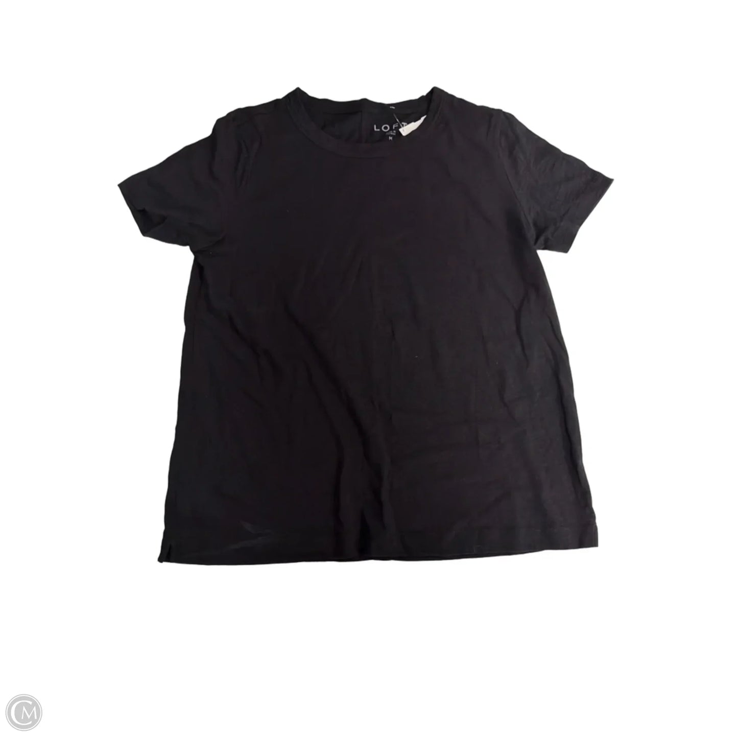 Top Short Sleeve By Loft In Black, Size: M