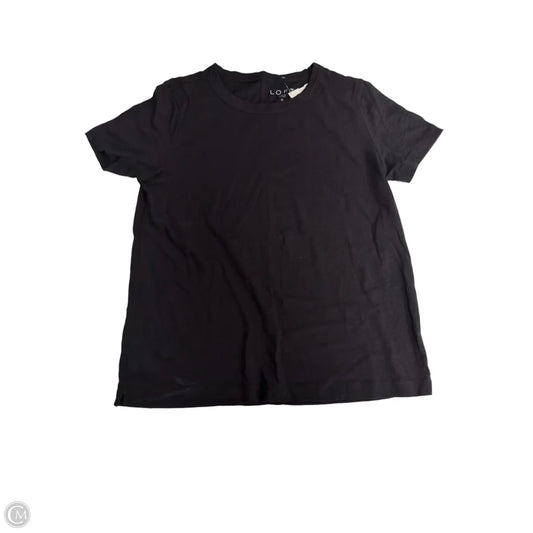Top Short Sleeve By Loft In Black, Size: M