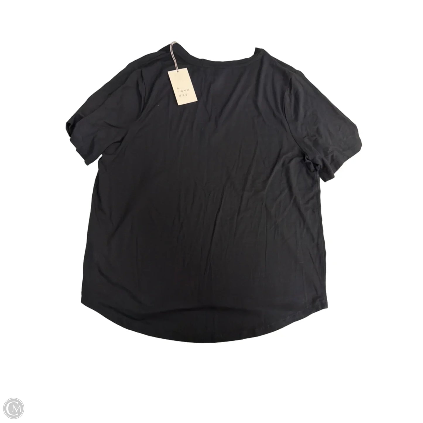 Top Short Sleeve By A New Day In Black, Size: L