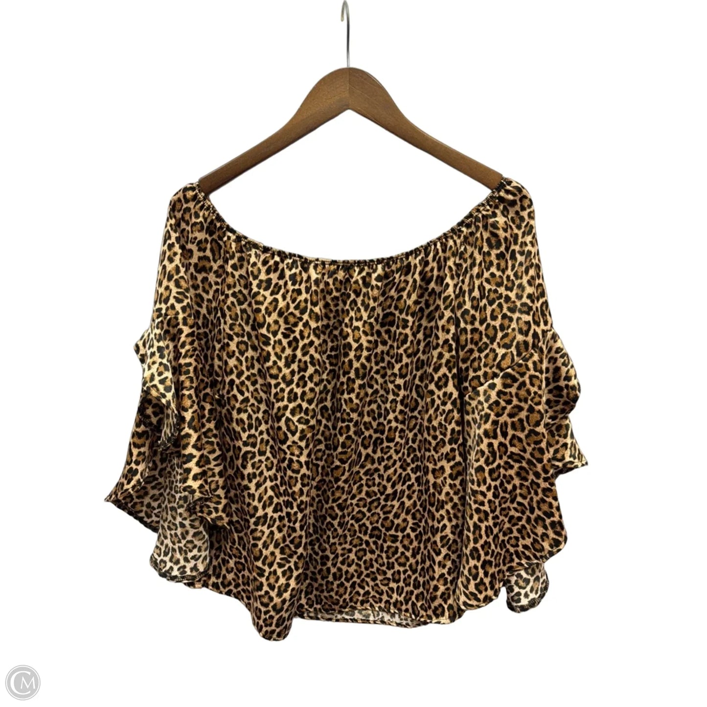 Top 3/4 Sleeve By Vine & Love In Animal Print, Size: M