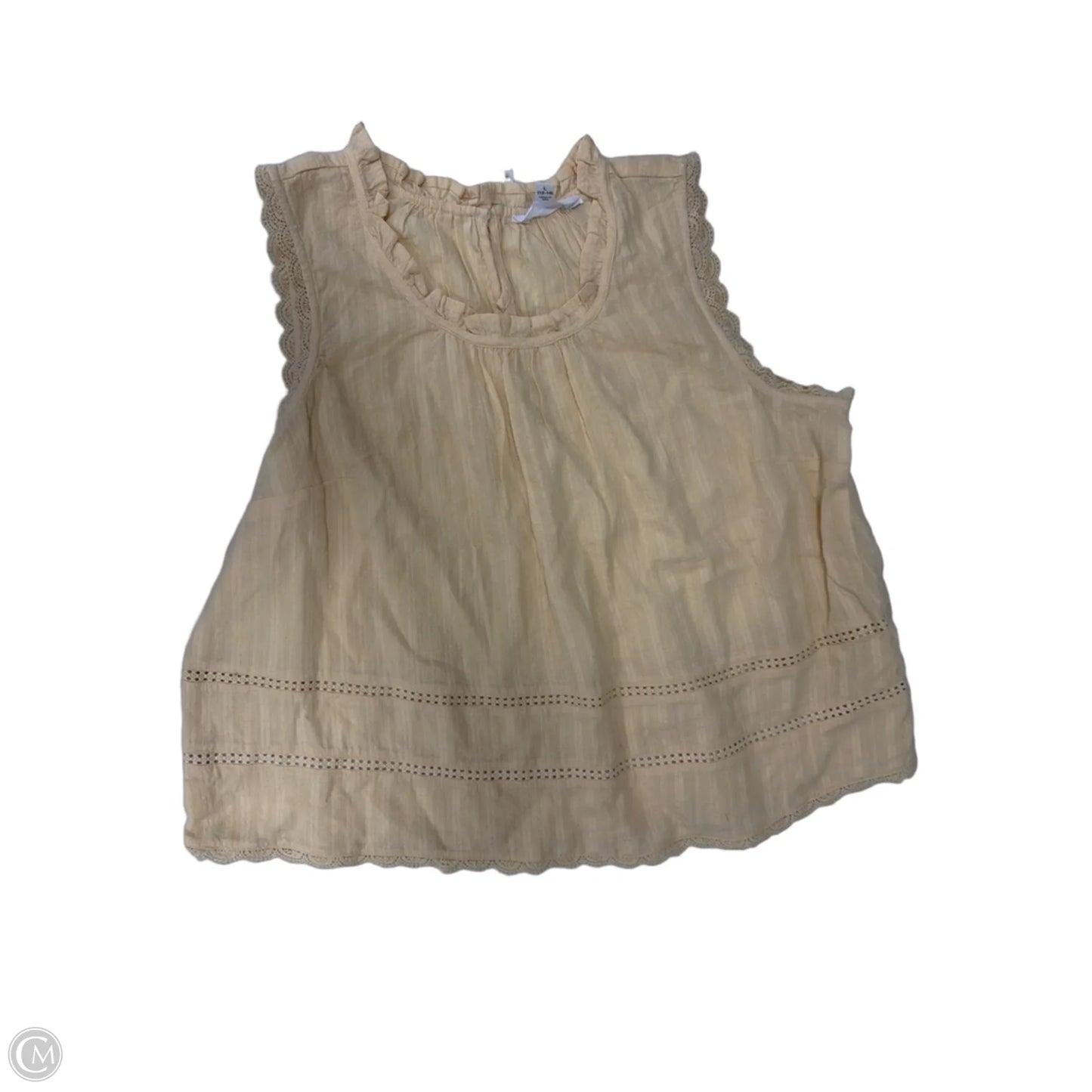 Tank Top By Time And Tru In Yellow, Size: L