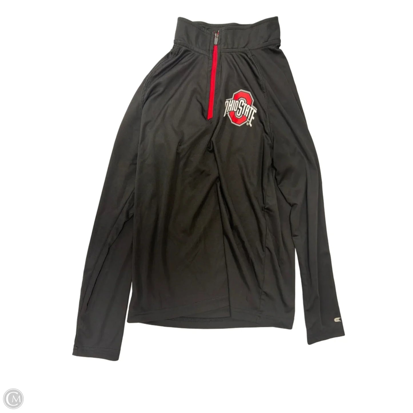 Athletic Top Long Sleeve Collar By Colosseum In Black, Size: M